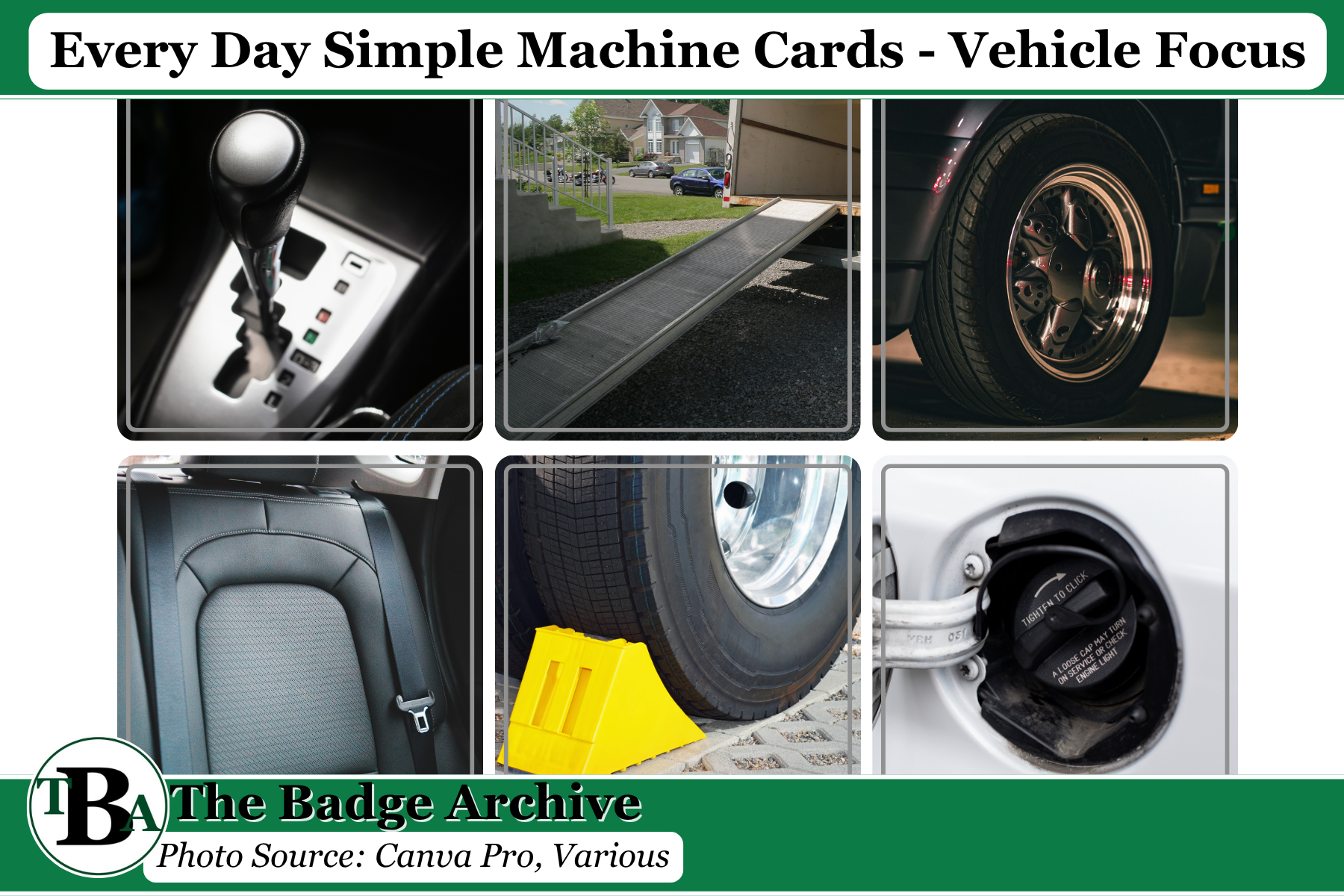 Every Day Simple Machine Cards – Vehicle Focus