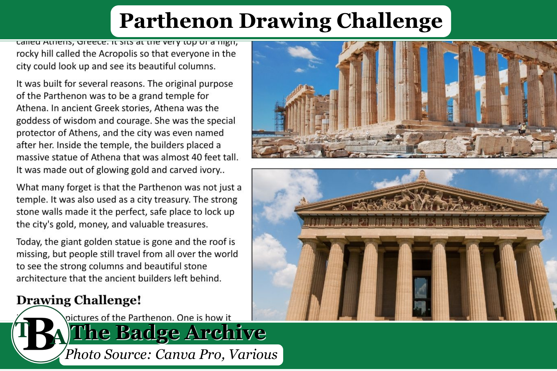 Parthenon Drawing Challenge