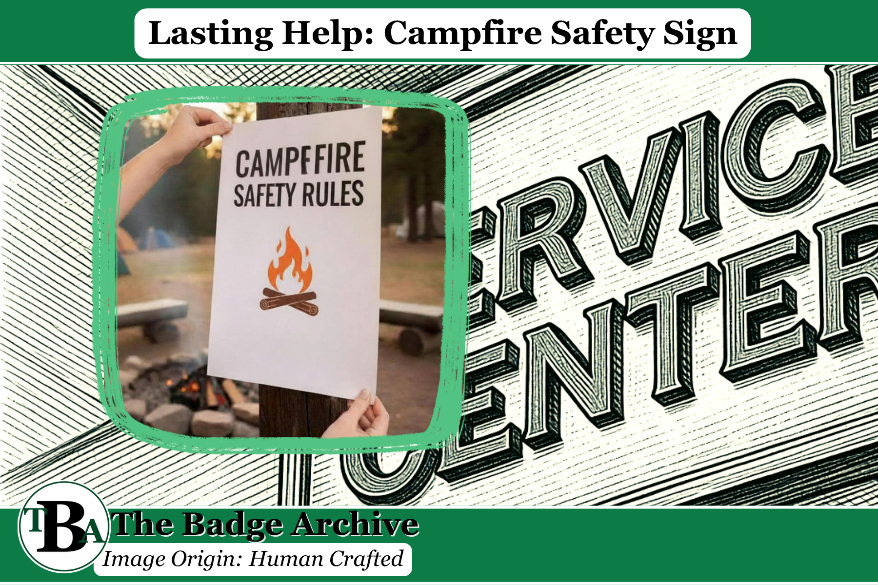 Lasting Help: Campfire Safety Sign